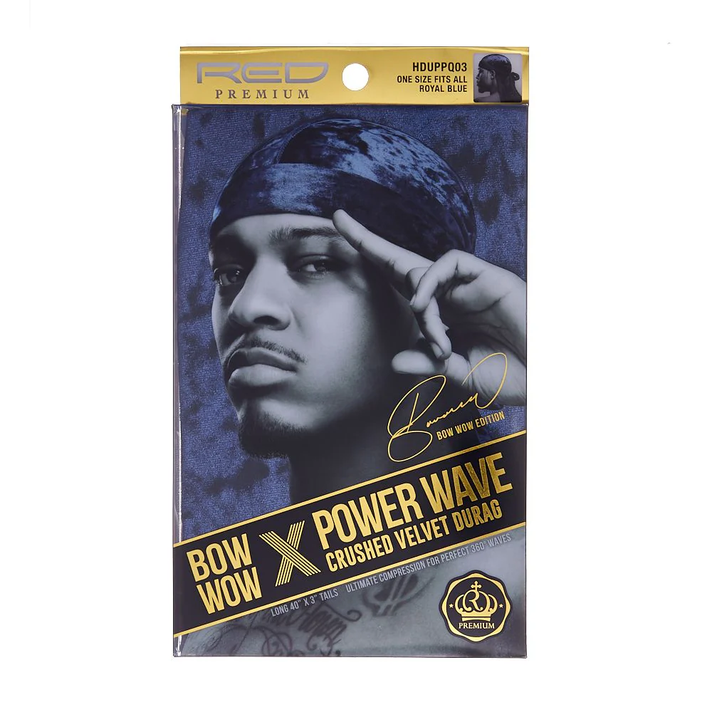 Red By Kiss Bow Wow x Power Wave Crushed Velvet Durag - Image 3