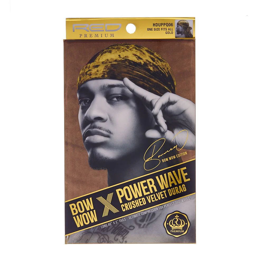 Red By Kiss Bow Wow x Power Wave Crushed Velvet Durag - Image 6