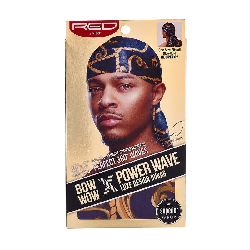 Red by Kiss Bow Wow X Power Wave Luxe Design Durag - Image 3
