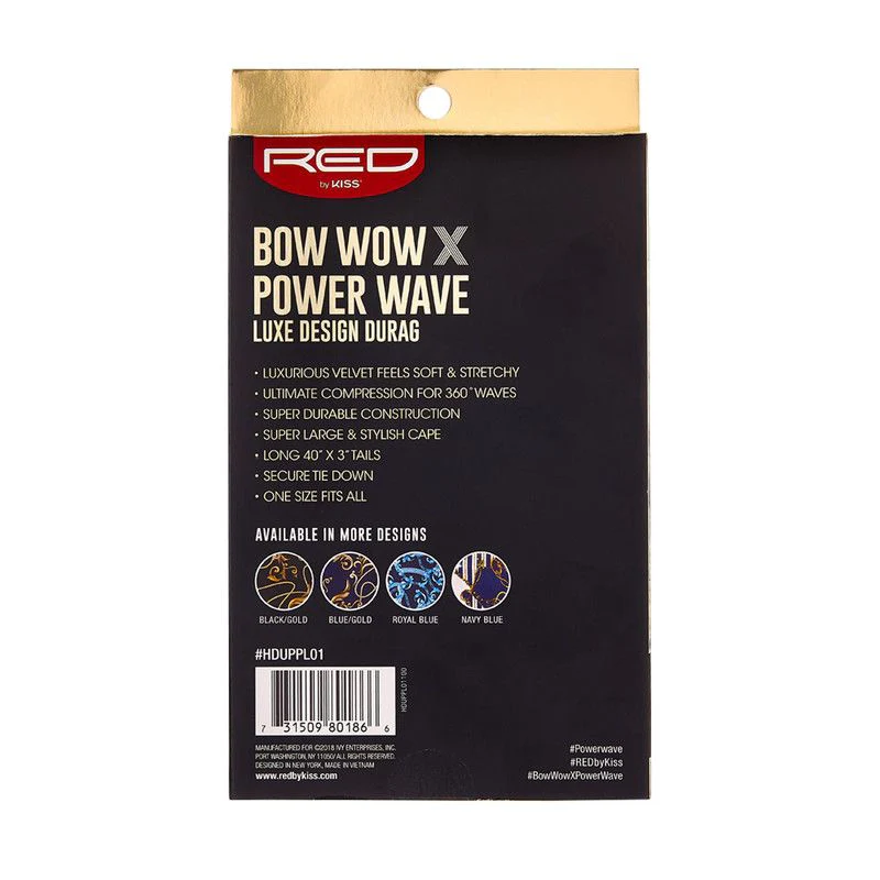 Red by Kiss Bow Wow X Power Wave Luxe Design Durag - Image 9