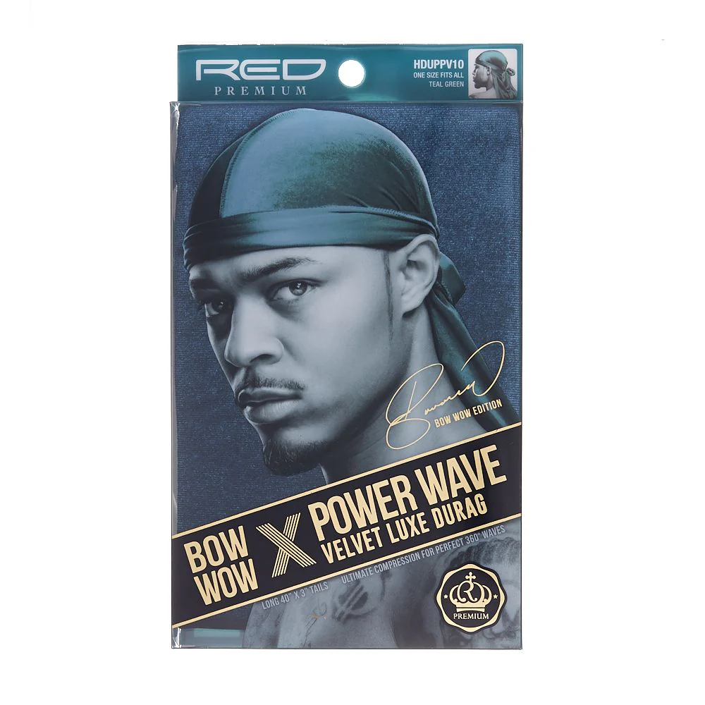 Red By Kiss Bow Wow x Power Wave Velvet Luxe Durag - Image 10