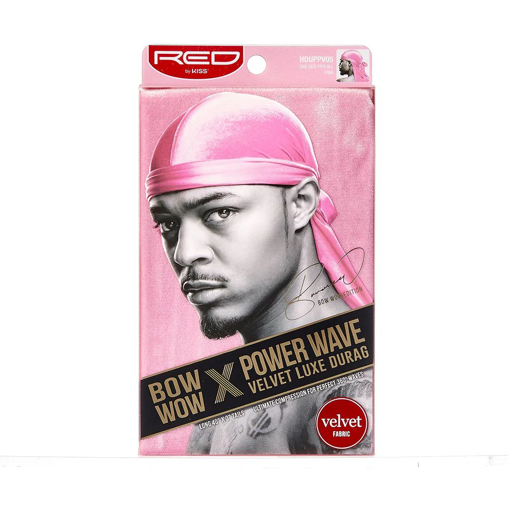 Red By Kiss Bow Wow x Power Wave Velvet Luxe Durag - Image 5