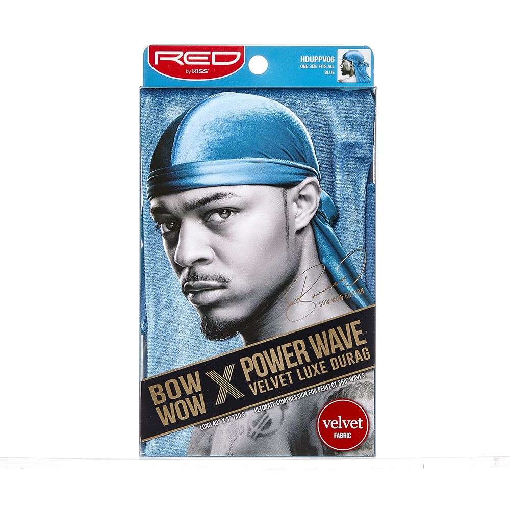 Red By Kiss Bow Wow x Power Wave Velvet Luxe Durag - Image 6