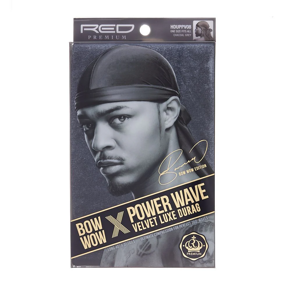 Red By Kiss Bow Wow x Power Wave Velvet Luxe Durag - Image 7