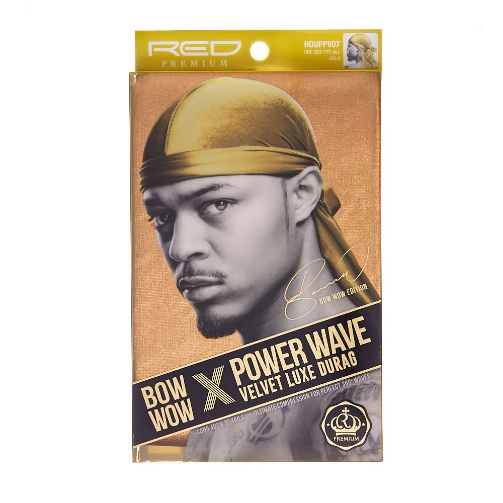 Red By Kiss Bow Wow x Power Wave Velvet Luxe Durag - Image 8