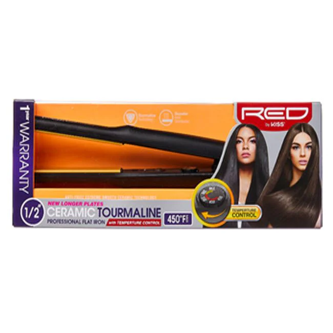 Red by Kiss Ceramic Tourmaline Flat Iron 1/2" #FI050TN - Image 2