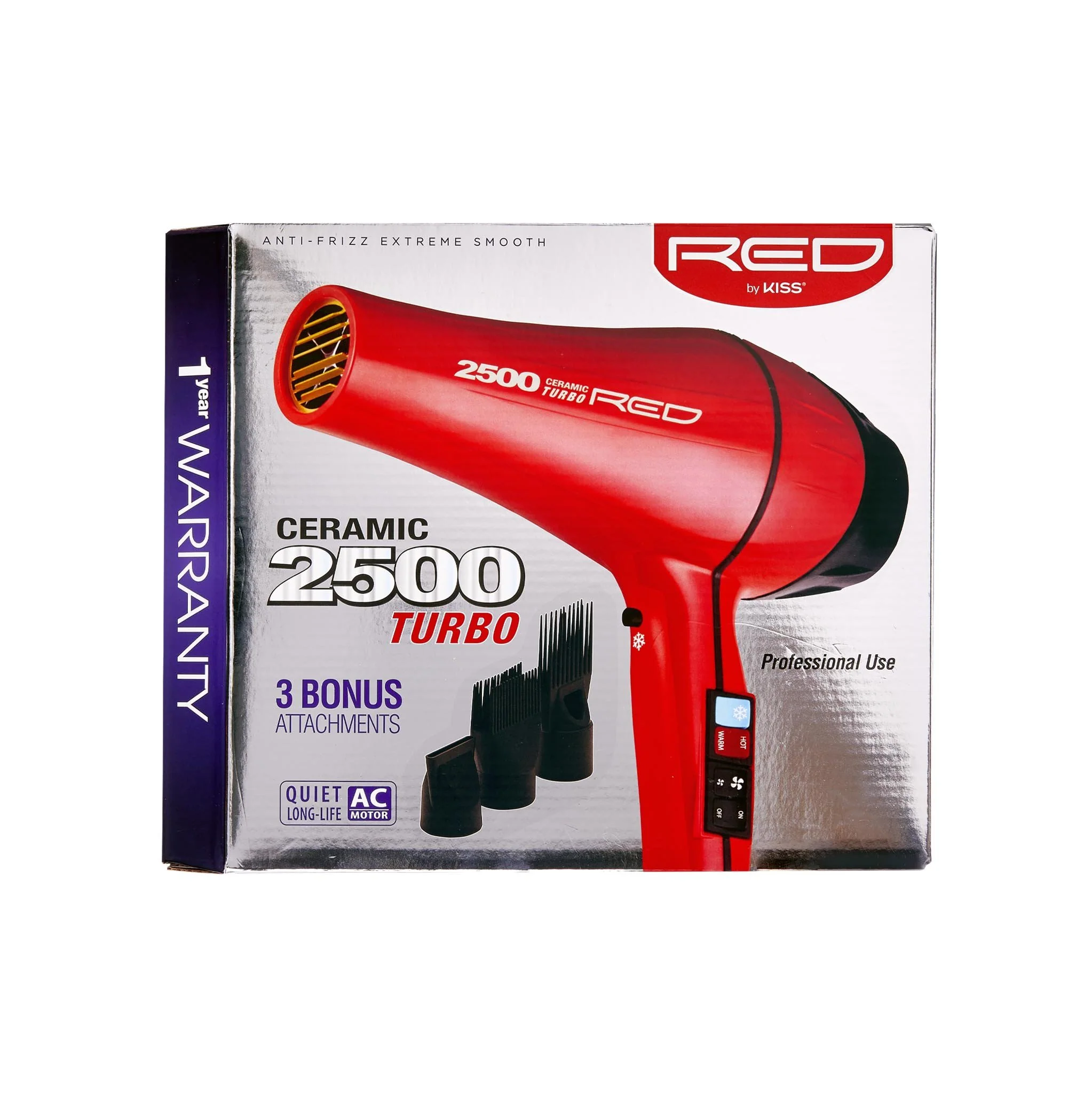 Red by Kiss Ceramic Turbo 2500 Hair Dryer #BD03 - Image 2