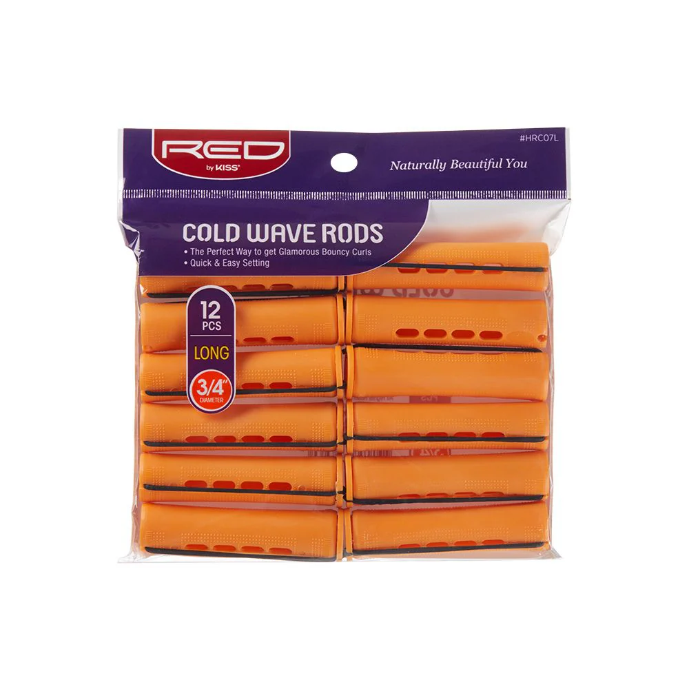 Red by Kiss Cold Wave Rods Long 12pcs 3/4" Orange #HRC07L & JUMBO