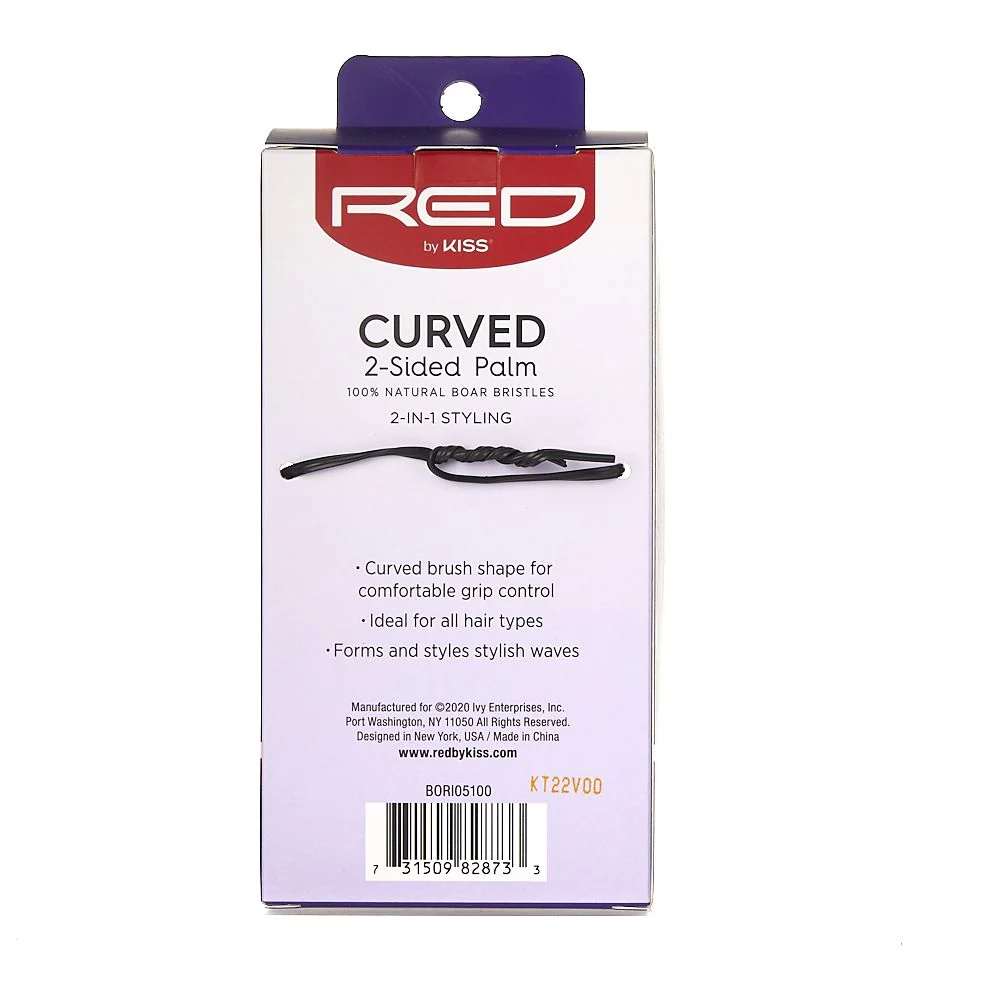 Red by Kiss Curved 2-Sided Palm Brush #BORI05 - Image 2