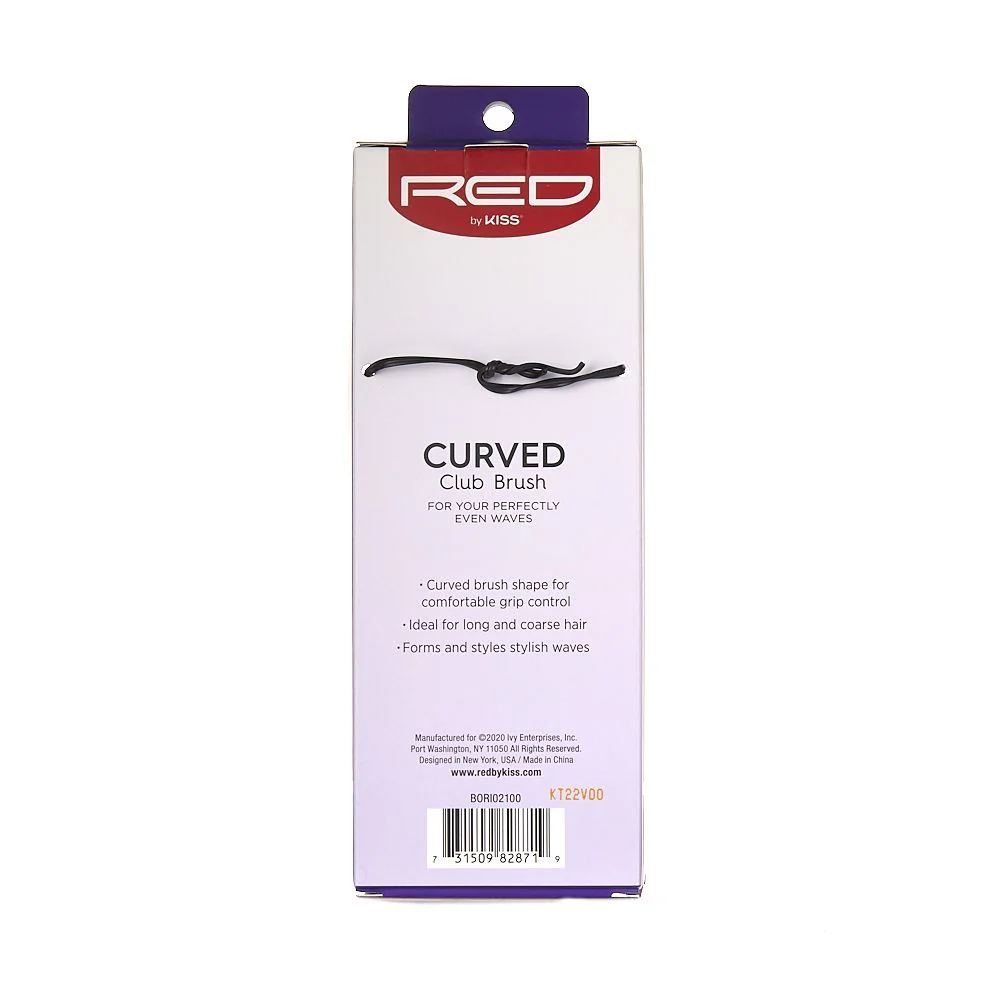 Red by Kiss Curved Club Brush - Hard #BORI02 - Image 2