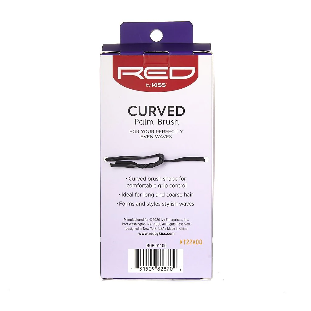Red by Kiss Curved Palm Brush - Hard #BORI01 - Image 2