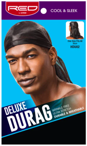 Red by Kiss Deluxe Durag #HDU02 Black