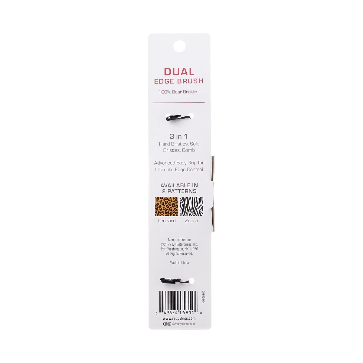 Red by Kiss Dual Edge Brush - Zebra #HH09 - Image 3