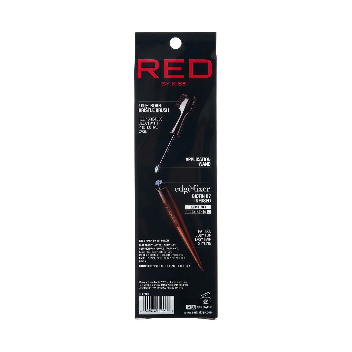 Red by Kiss Edge Cara Edge Brush + Edge Fixer #HH02 Sweet Peach - Image 7