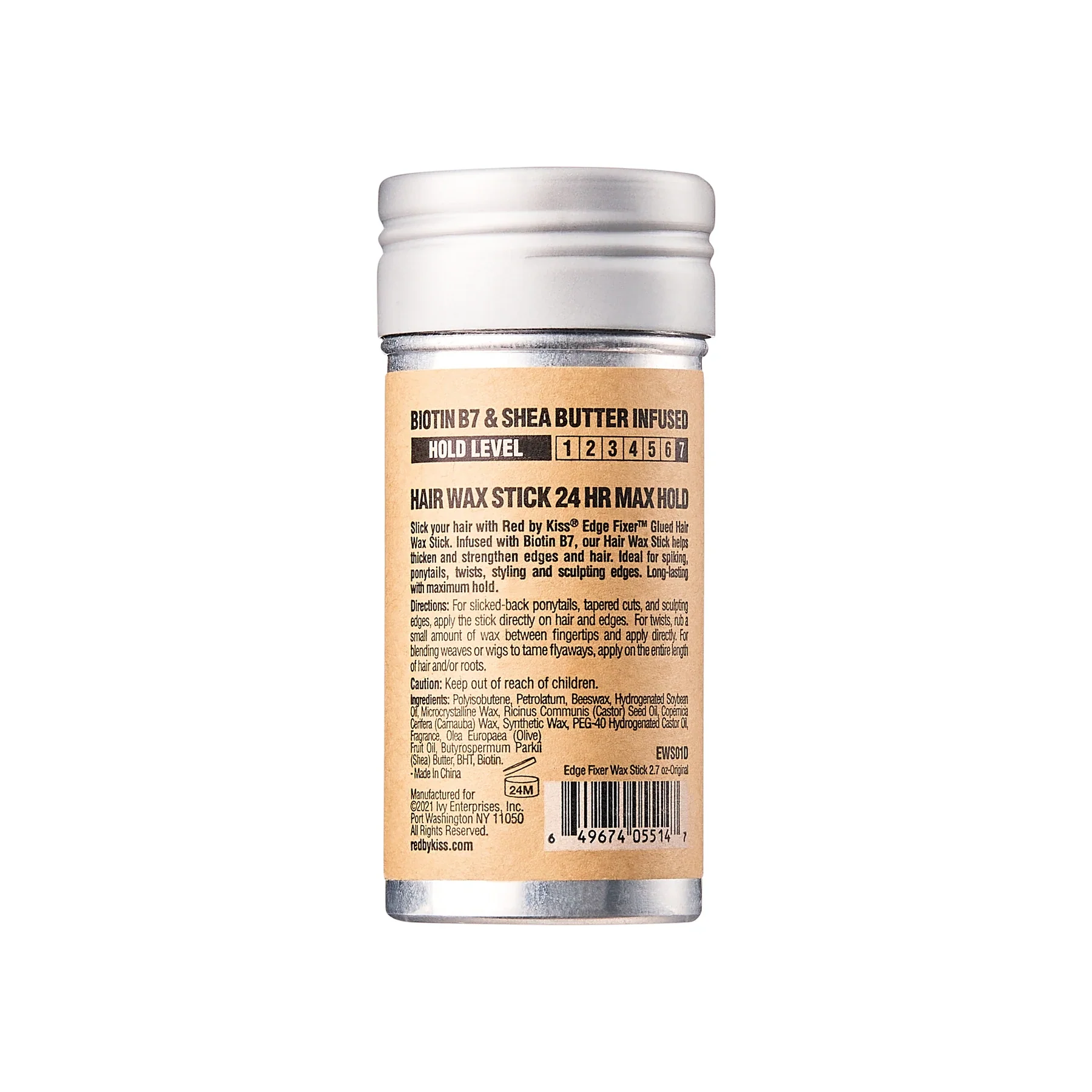 Red By Kiss Edge Fixer Glued 24Hr Max Hold Hair Wax Stick 2.7oz - Original Formula #EWS01D - Image 3