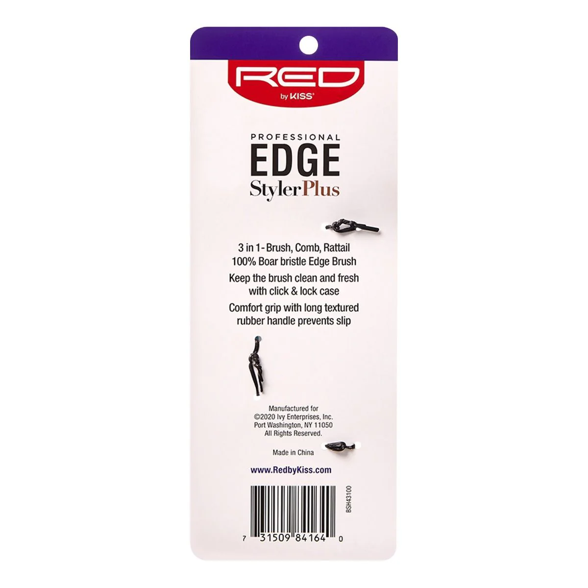 Red by Kiss Edge Style Plus 3 in 1 Brush with Case #HH57(BSH43) - Image 4