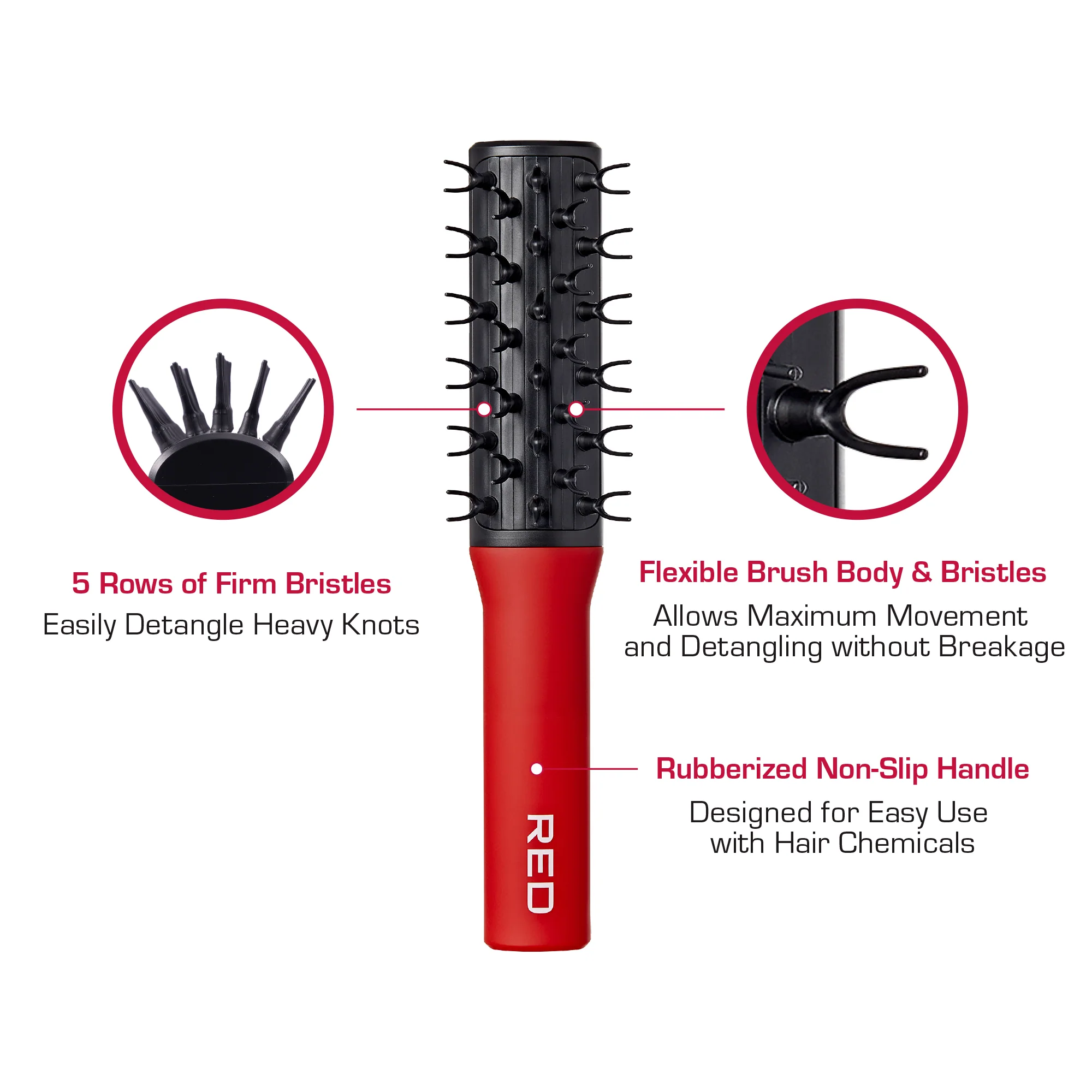 Red by Kiss Flexi - Claw Hair Brush #HH213 - Image 3