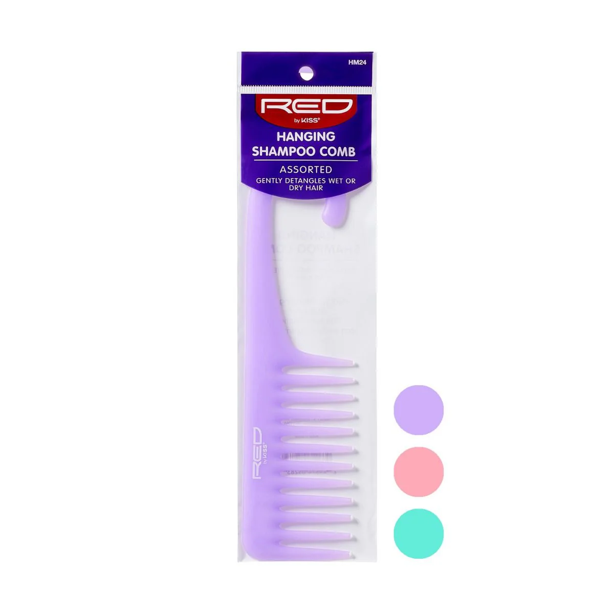 Red by Kiss Hanging Shampoo Comb #HM24 Assorted