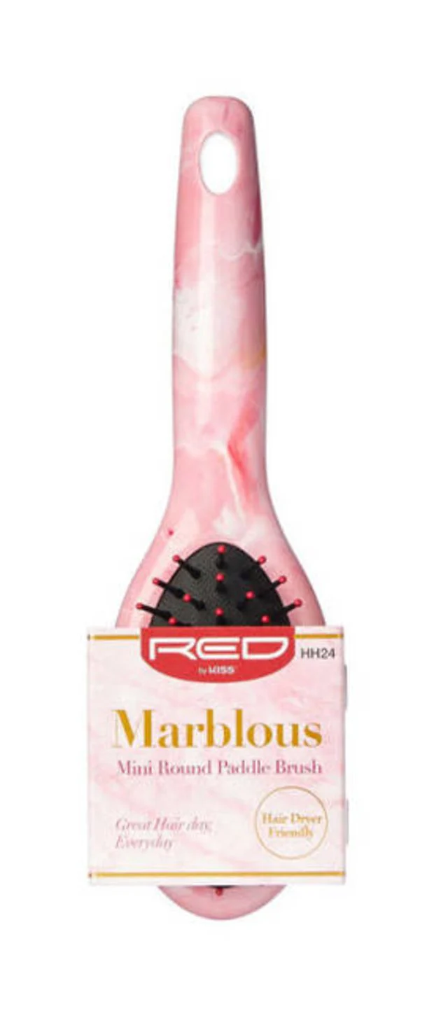 Red by Kiss Marblous Mini Round Paddle Brush #HH24