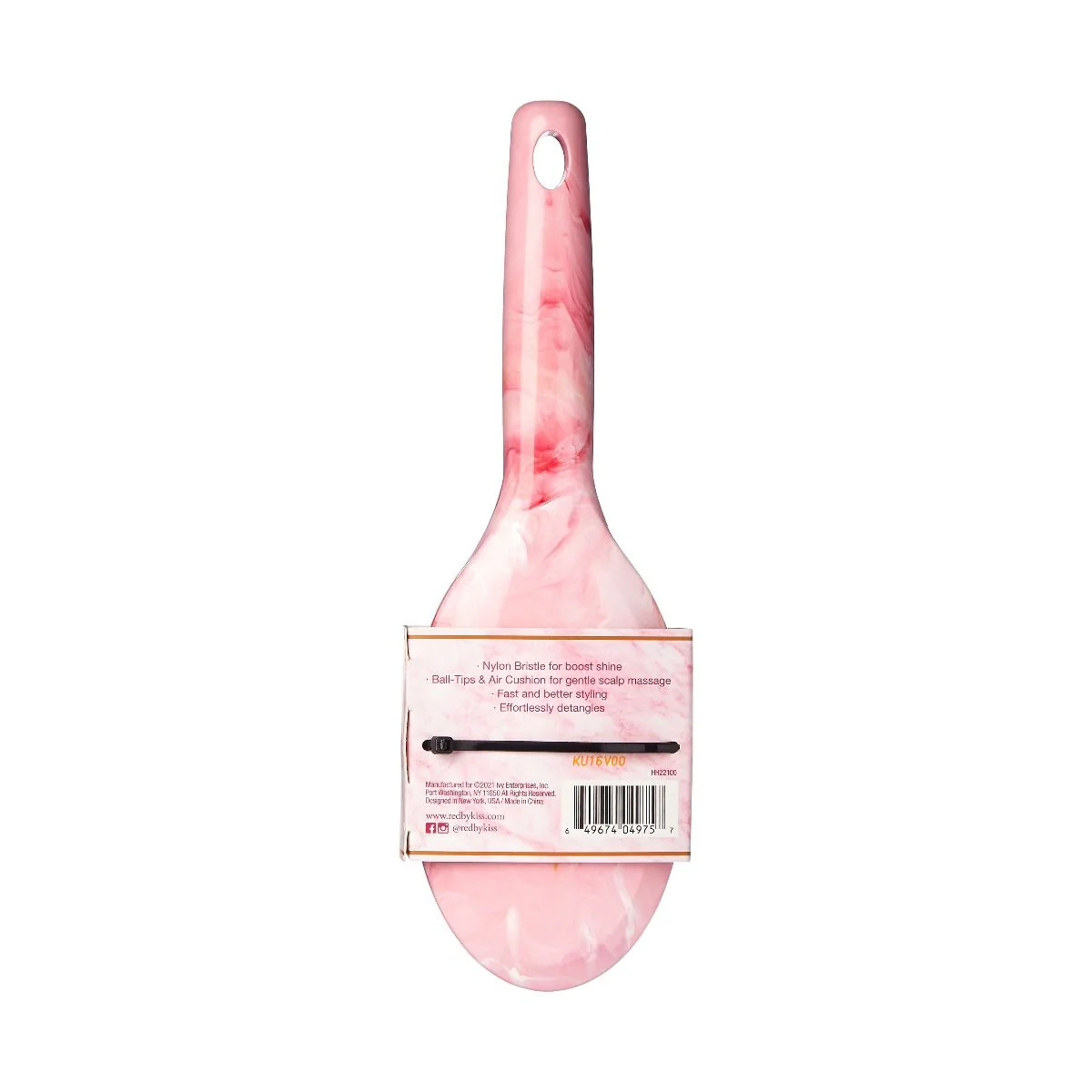 Red by Kiss Marblous Round Paddle Brush #HH22 - Image 5