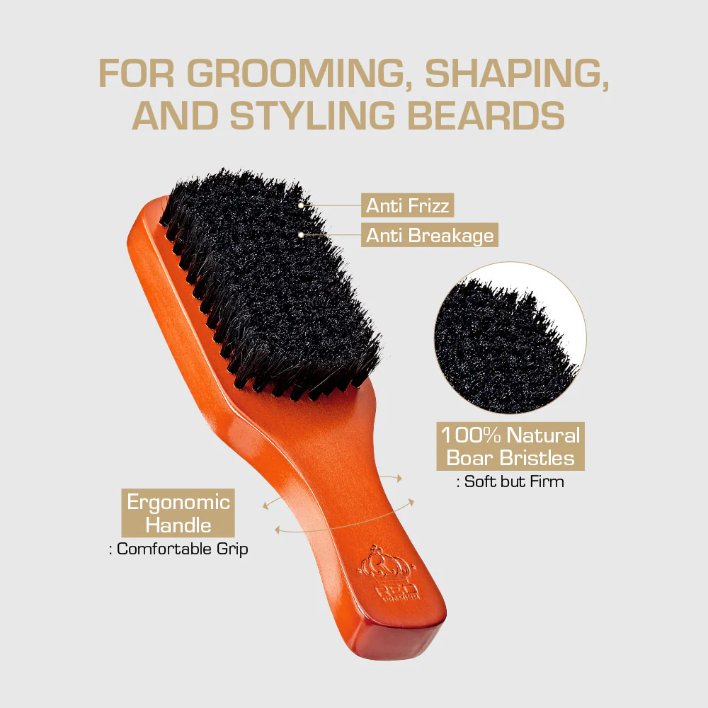 Red by Kiss Premium Beard Medium Soft Club Brush #BR201 - Image 3