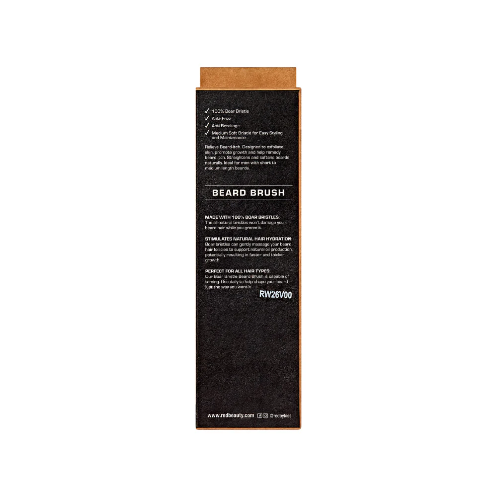Red by Kiss Premium Beard Medium Soft Club Brush #BR201 - Image 6