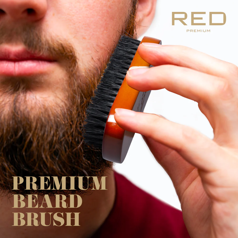 Red by Kiss Premium Beard Medium Soft Military Brush #BR200 - Image 2