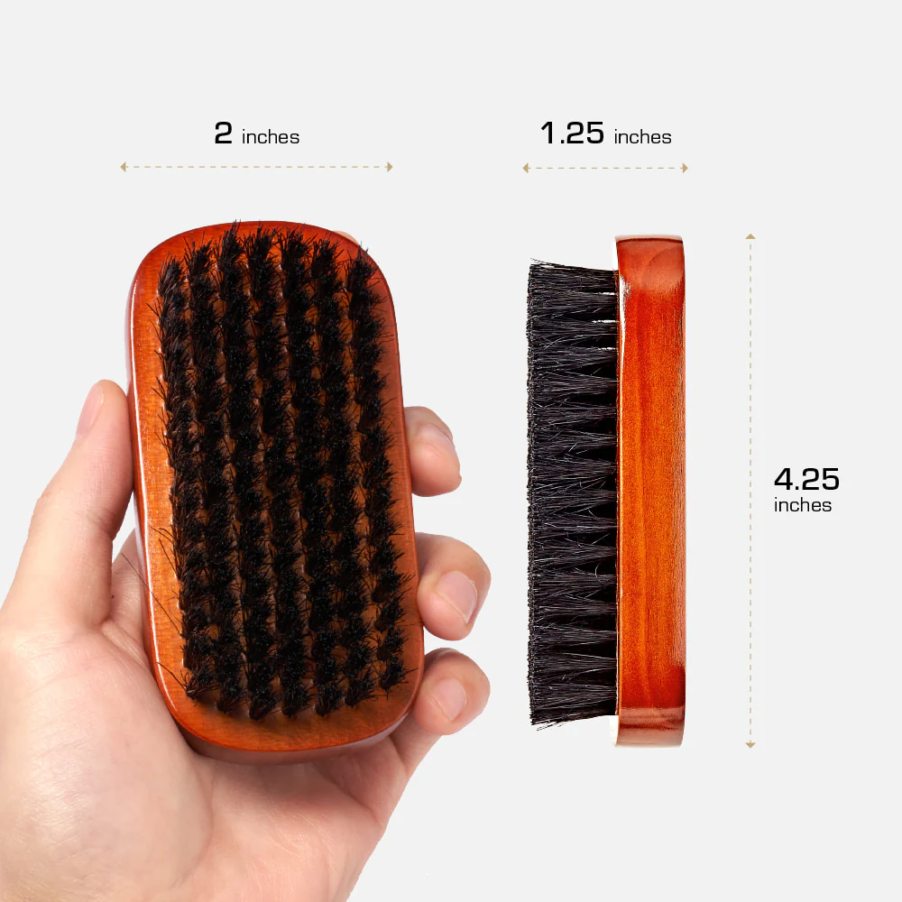Red by Kiss Premium Beard Medium Soft Military Brush #BR200 - Image 4