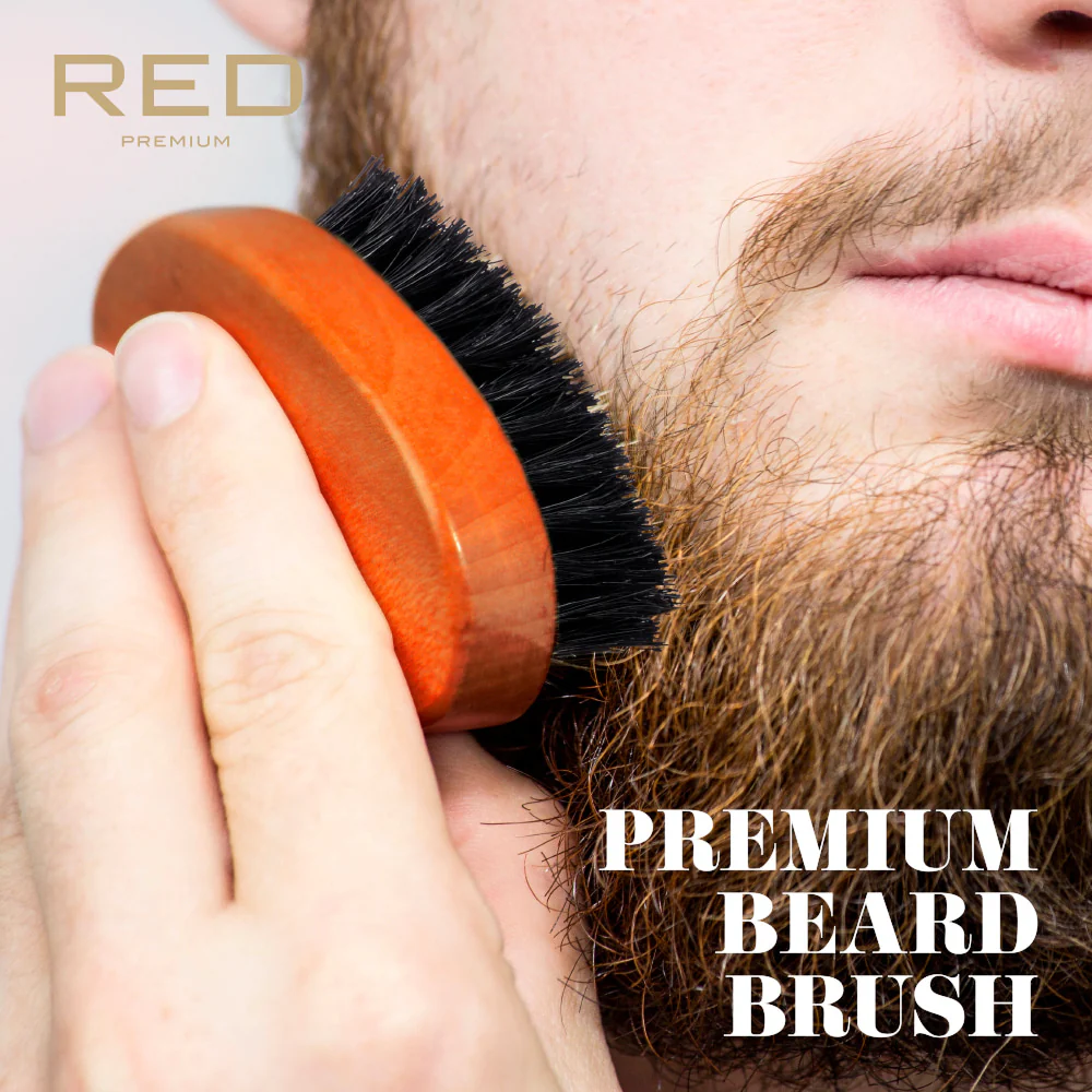 Red by Kiss Premium Beard Medium Soft Pocket Brush #BR203 - Image 2