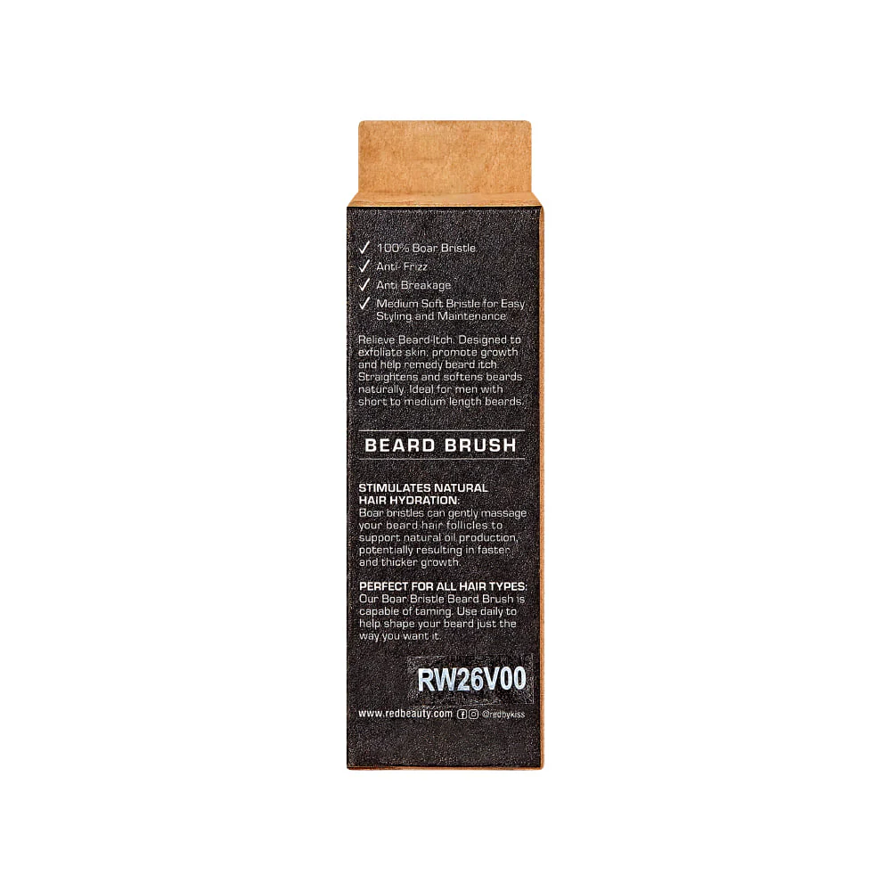 Red by Kiss Premium Beard Medium Soft Pocket Brush #BR203 - Image 6