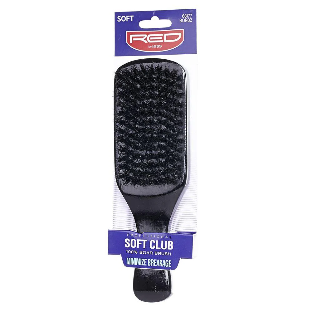 Red by Kiss Professional 100% Boar Soft Club Brush #BOR02