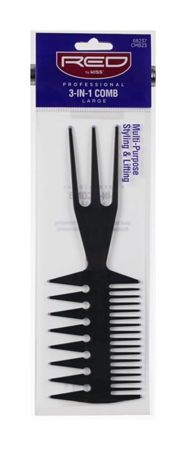 Red by Kiss Professional 3-in-1 Comb Large #HM59(CMB23)