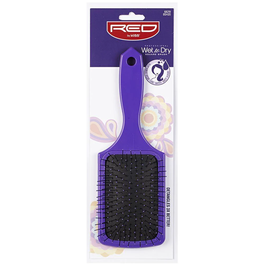 Red by Kiss PROFESSIONAL Boar Wet to Dry Square Brush #BSH20