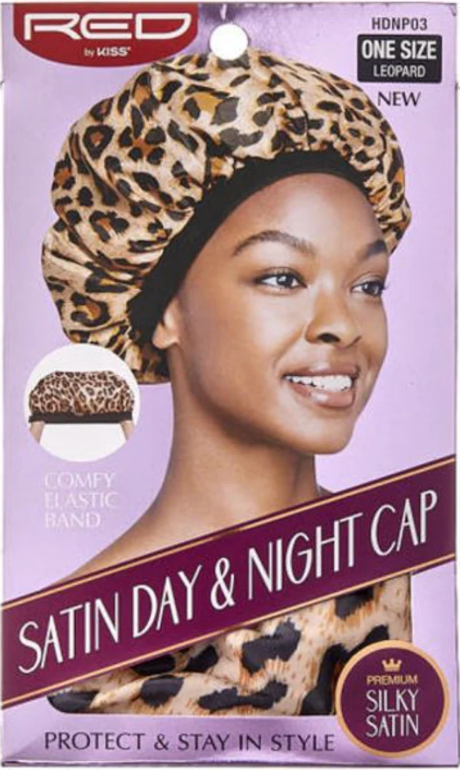 Red by Kiss Satin Day&Night Cap #HDNP03 Leopard