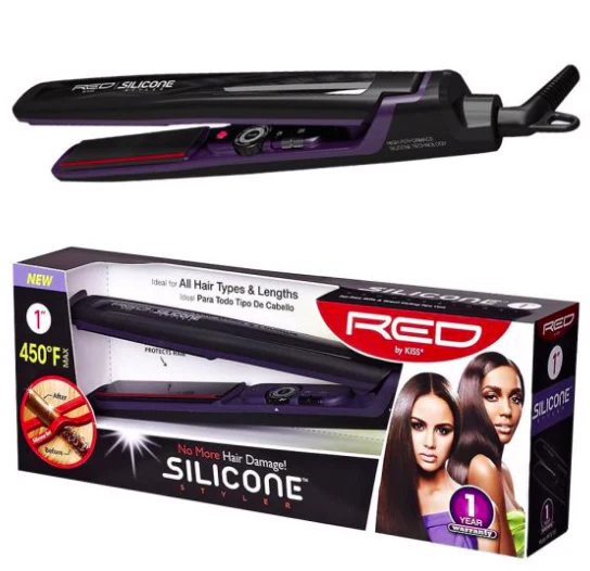 Red by Kiss Silicone Styler 1" Flat Iron #FIS100