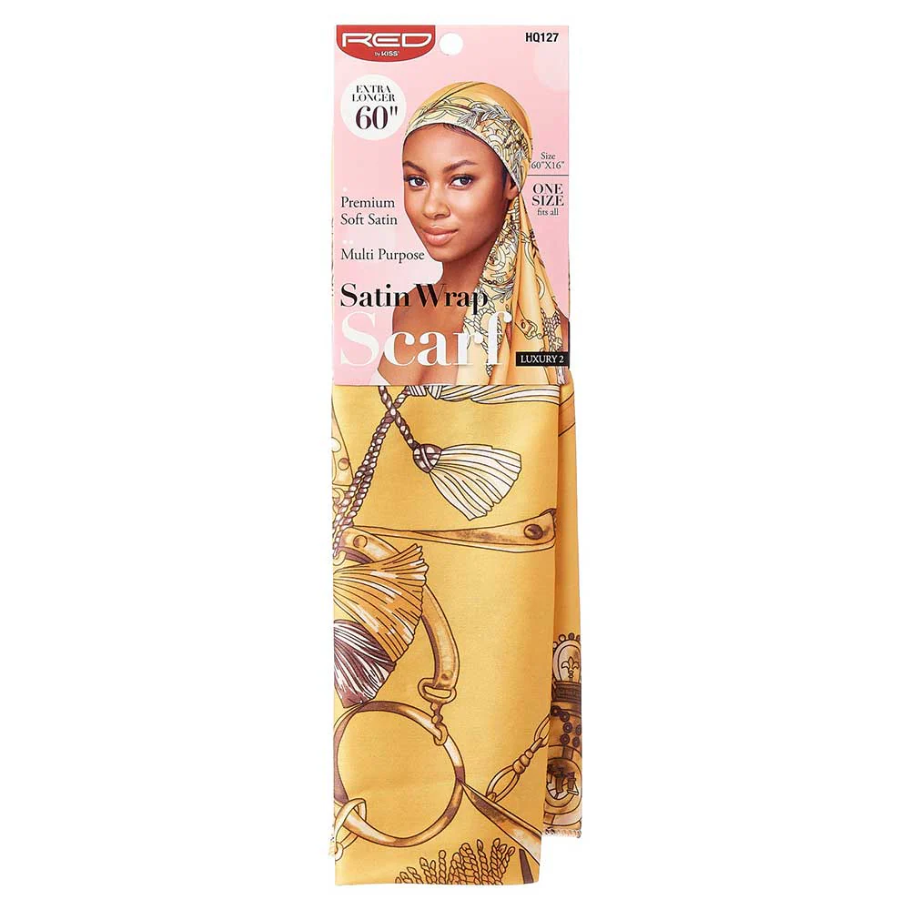 Red by Kiss Silky Satin Wrap Scarf 60″X16″ - Image 5