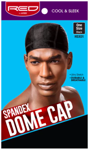 Red by Kiss Spandex Dome Cap #HSX01 Black