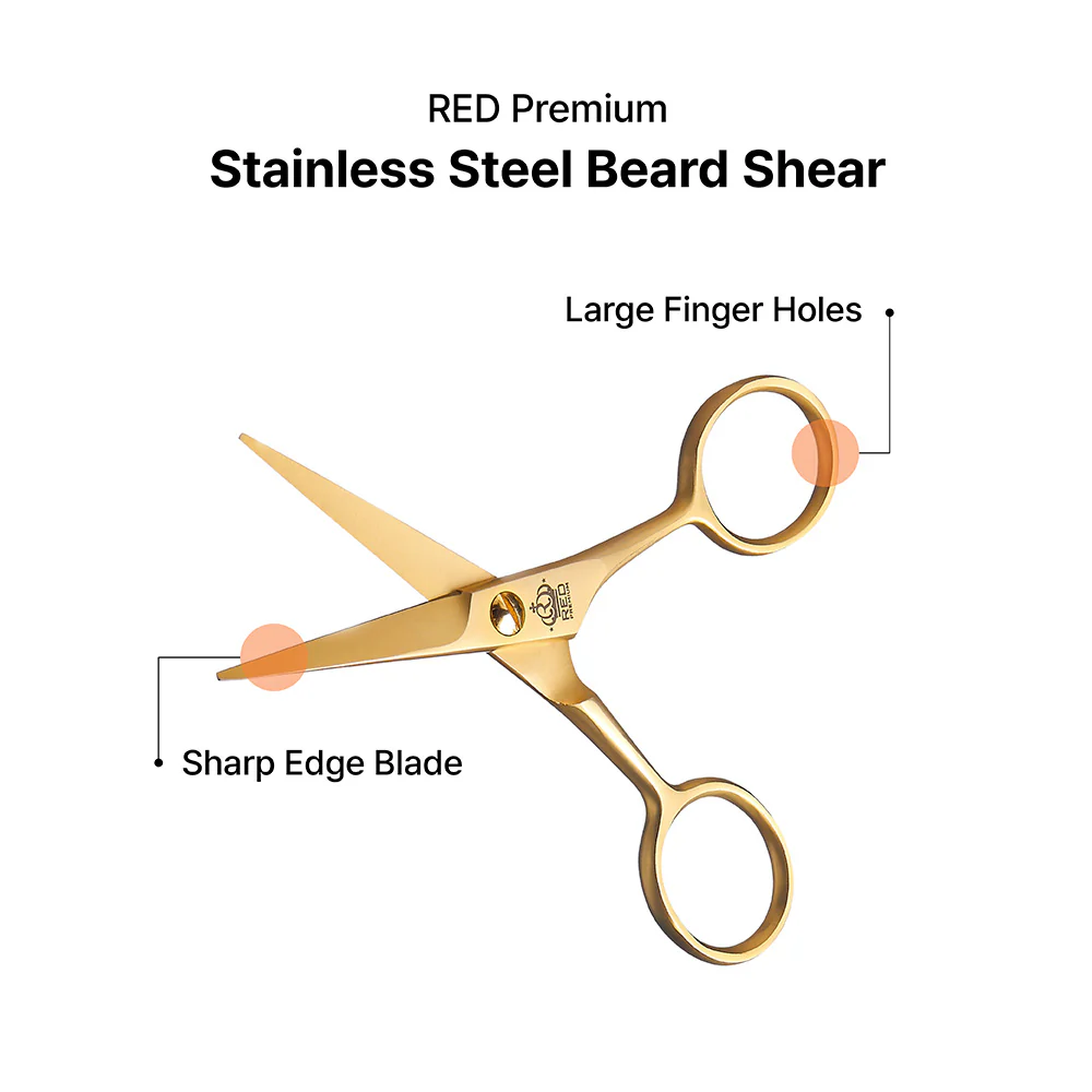 Red by Kiss Stainless Steel Beard Shear #BS20 - Image 3