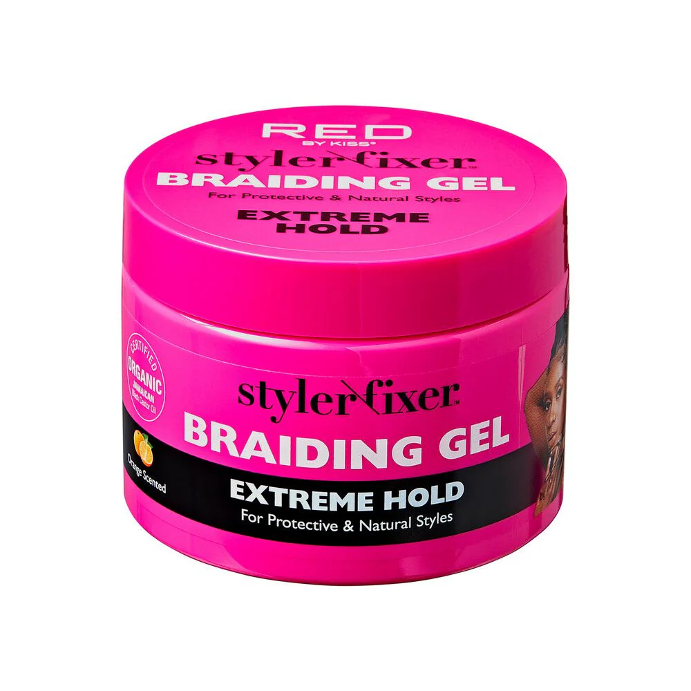 Red by Kiss Styler Fixer Braiding Gel 6oz #SBE01 Extreme Hold