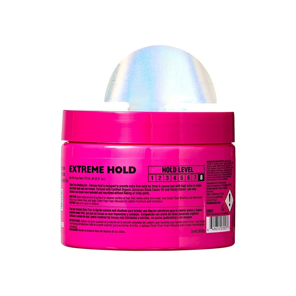 Red by Kiss Styler Fixer Braiding Gel 6oz #SBE01 Extreme Hold - Image 3