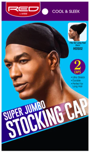 Red by Kiss Super Jumbo Stocking cap #HDS02 Black - Image 2