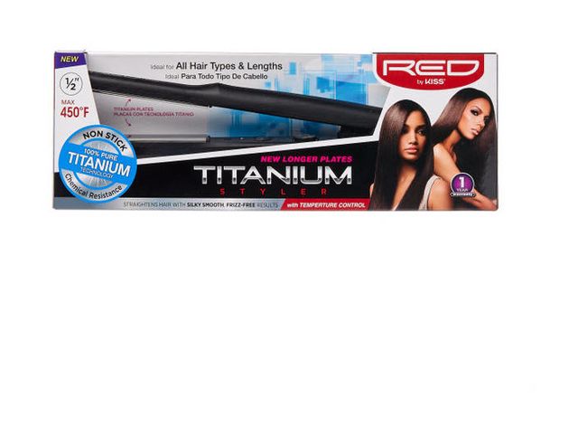 Red by Kiss Titanium Styler 1/2" Flat Iron #FITS050TN
