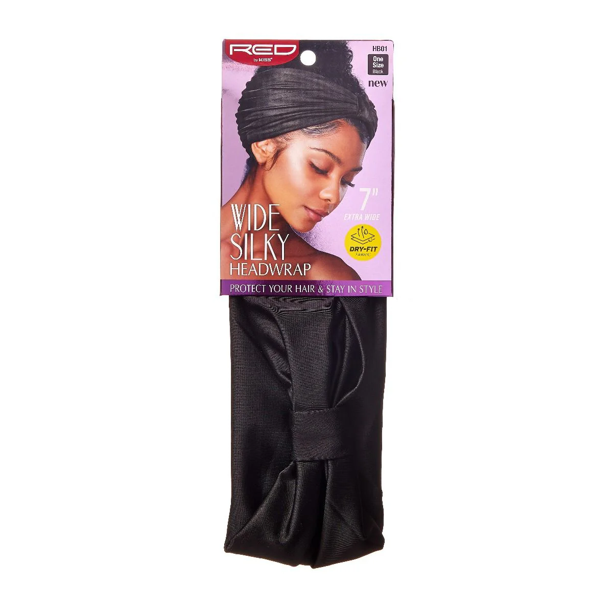Red by Kiss Wide Silky Headwrap #HB01 Black