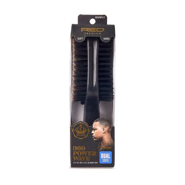RED Premium 360 Power Wave Brush X Bow Wow - Dual Sided Club #BORP17