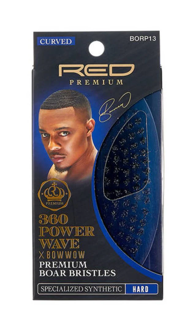 RED Premium 360 Power Wave Brush X Bow Wow - Hard Palm #BR26(BORP13)