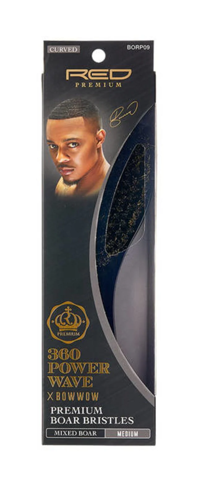 RED Premium 360 Power Wave Brush X Bow Wow - Medium Wave #BR22(BORP09)