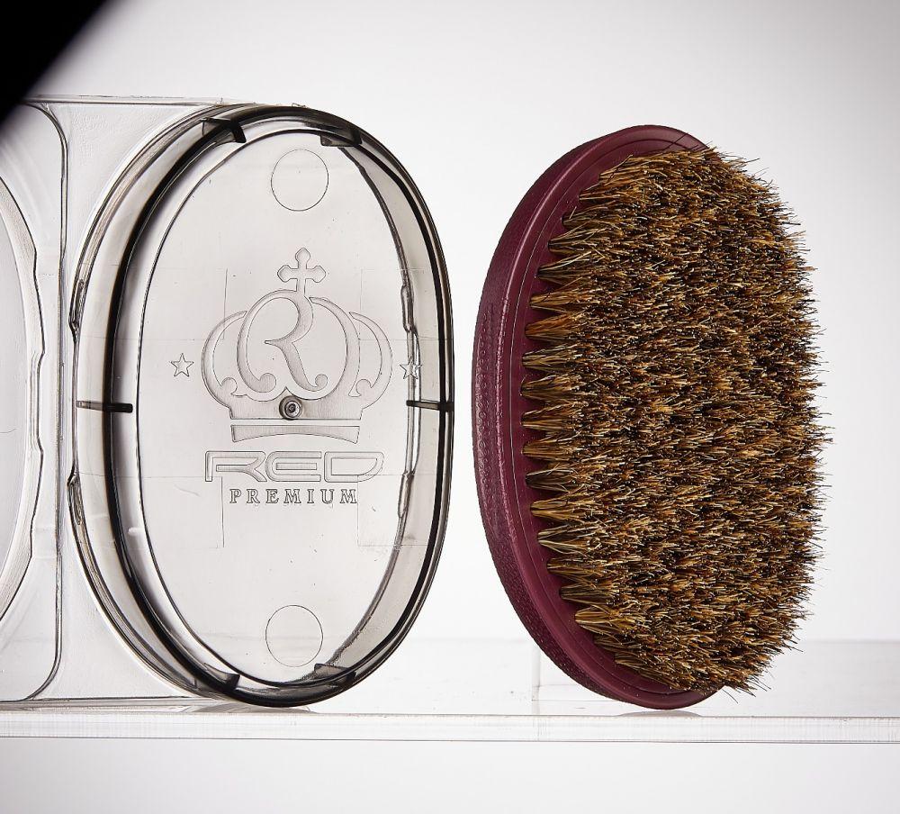 RED Premium Pocket Wave Brush X Bow Wow - Curved Palm Brush SOFT #BR31(BORPP01) - Image 5