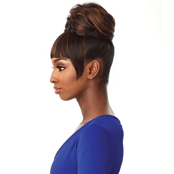 Sensationnel 100% Premium Fiber Instant Bun with Bangs - ADA - Image 2