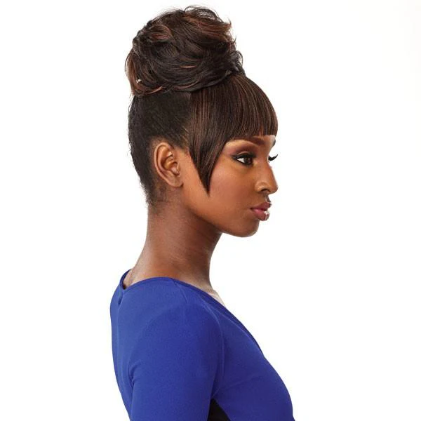 Sensationnel 100% Premium Fiber Instant Bun with Bangs - ADA - Image 3