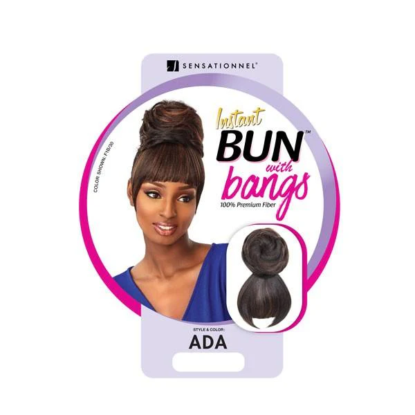 Sensationnel 100% Premium Fiber Instant Bun with Bangs - ADA - Image 5